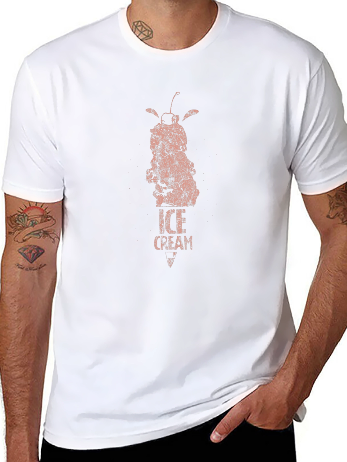 Ice Cream Graphic Tee - Unique Retro Design