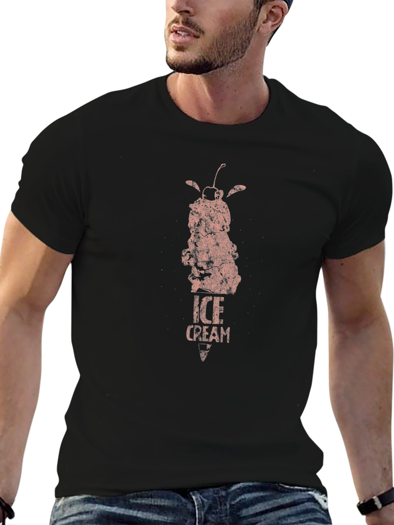 Ice Cream Graphic Tee - Unique Retro Design