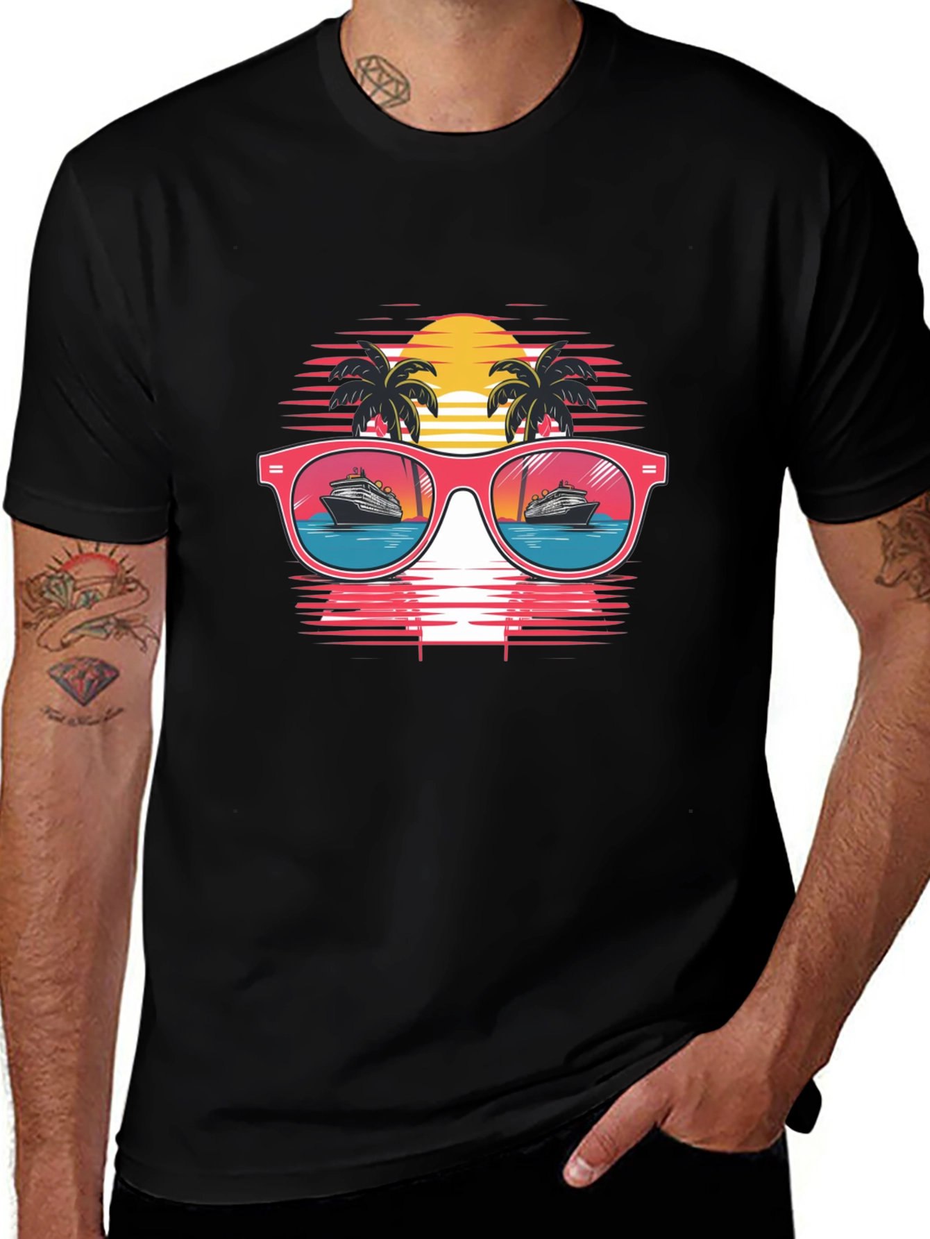 Retro Cruise Sunglasses Graphic Tee