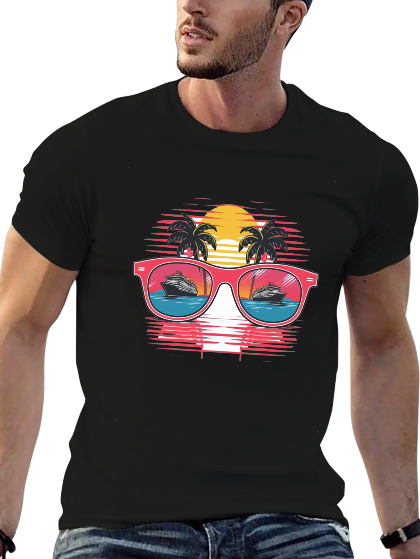 Retro Cruise Sunglasses Graphic Tee