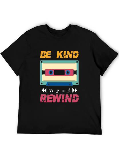 Be Kind Rewind T-Shirt - Retro Cassette Design