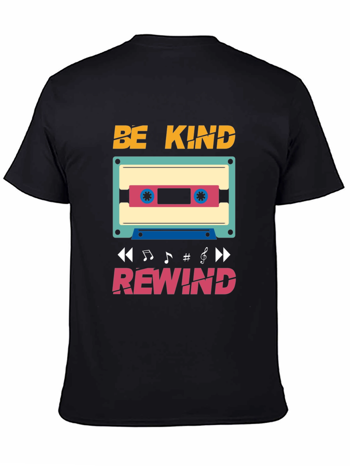Be Kind Rewind T-Shirt - Retro Cassette Design
