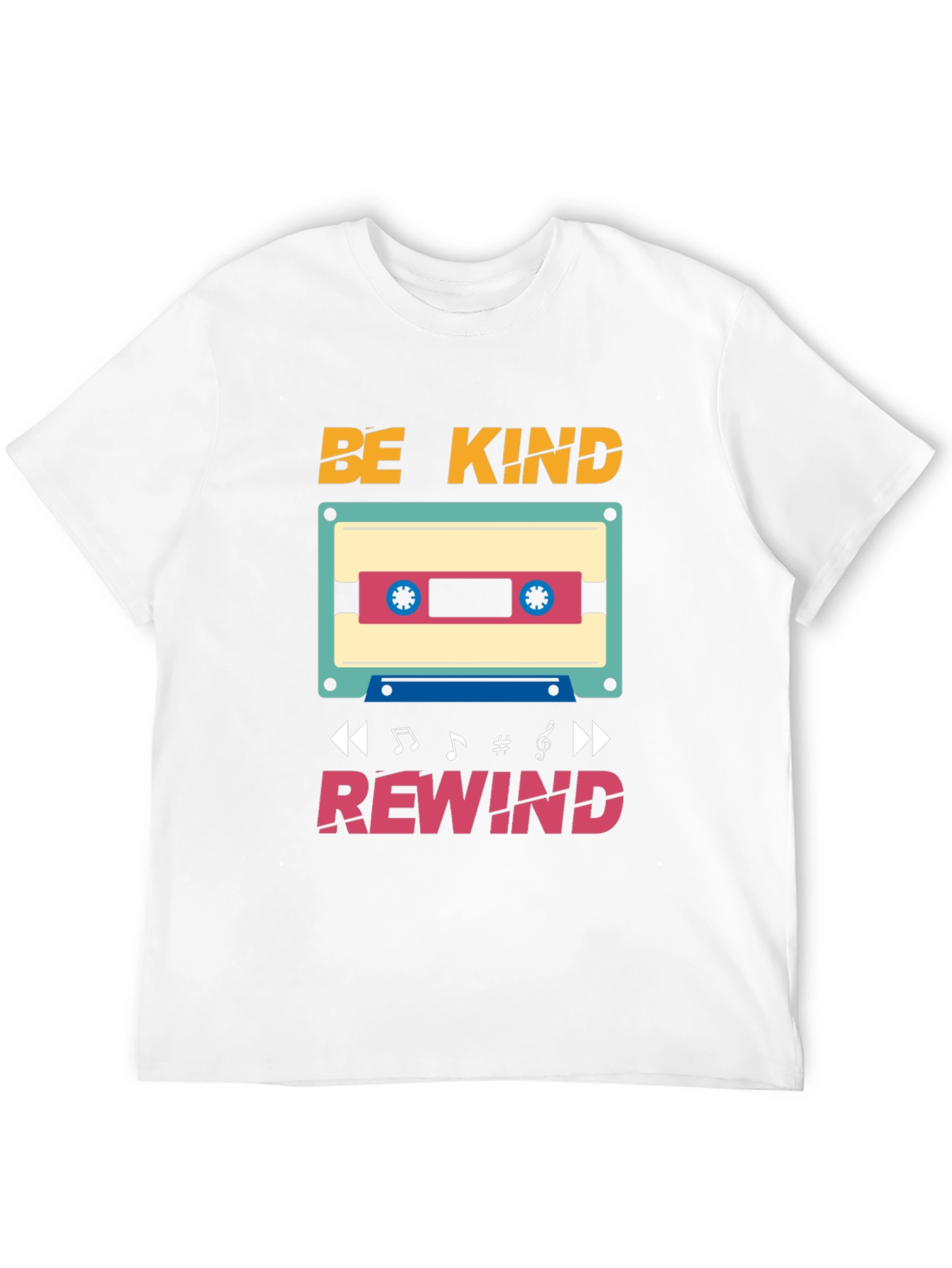 Be Kind Rewind T-Shirt - Retro Cassette Design