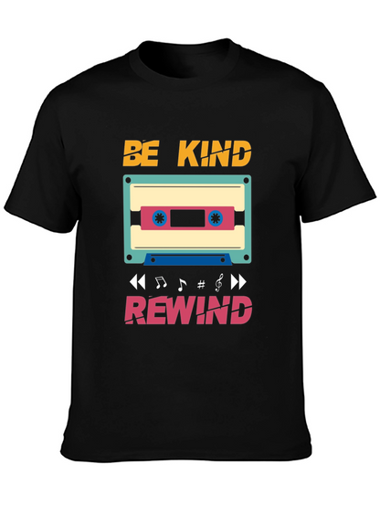 Be Kind Rewind T-Shirt - Retro Cassette Design