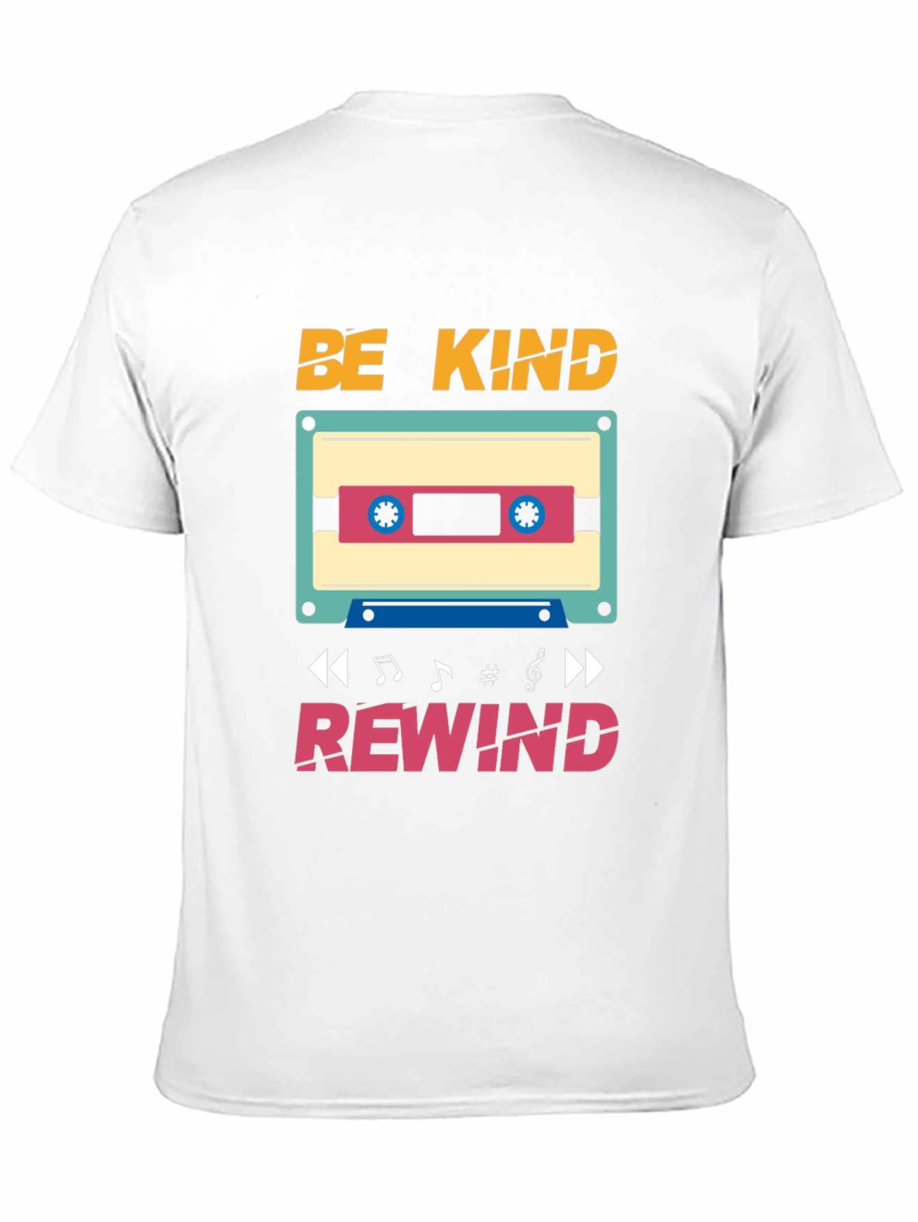 Be Kind Rewind T-Shirt - Retro Cassette Design