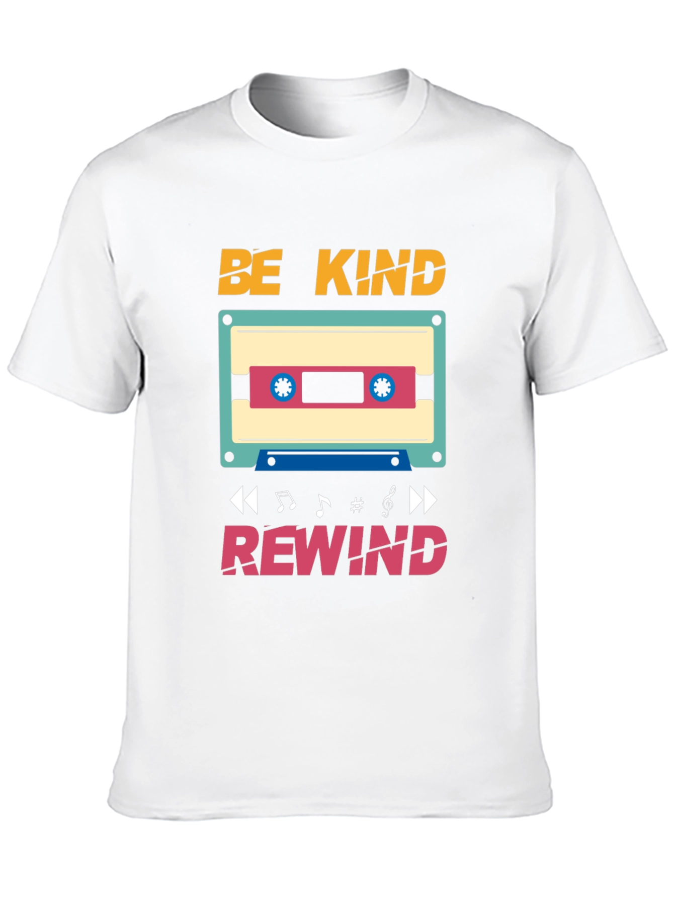 Be Kind Rewind T-Shirt - Retro Cassette Design
