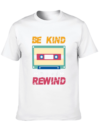 Be Kind Rewind T-Shirt - Retro Cassette Design