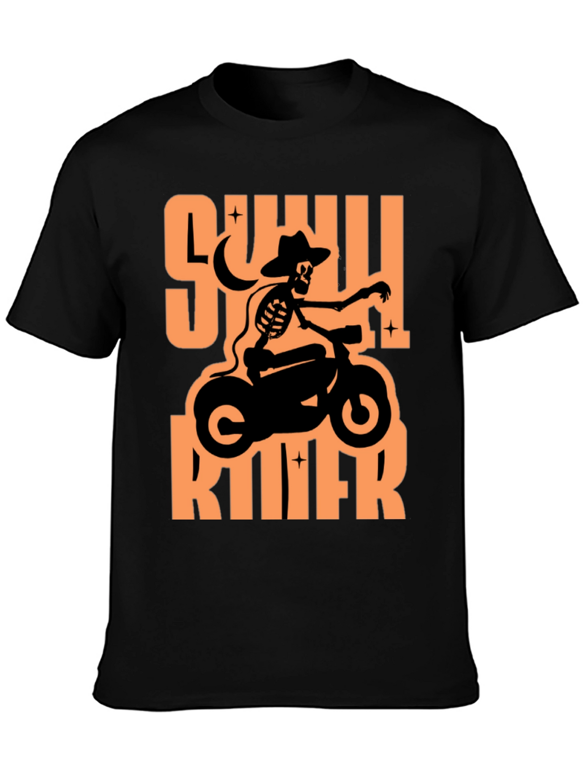 Skull Rider Graphic T-Shirt - Black