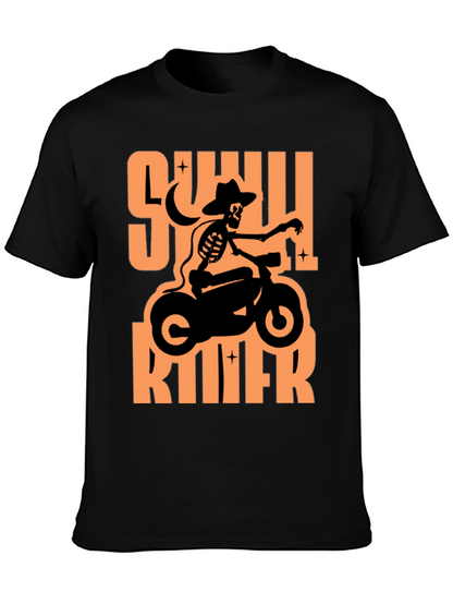 Skull Rider Graphic T-Shirt - Black