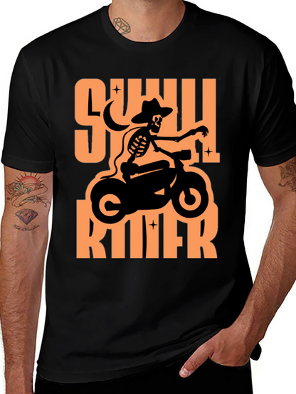 Skull Rider Graphic T-Shirt - Black