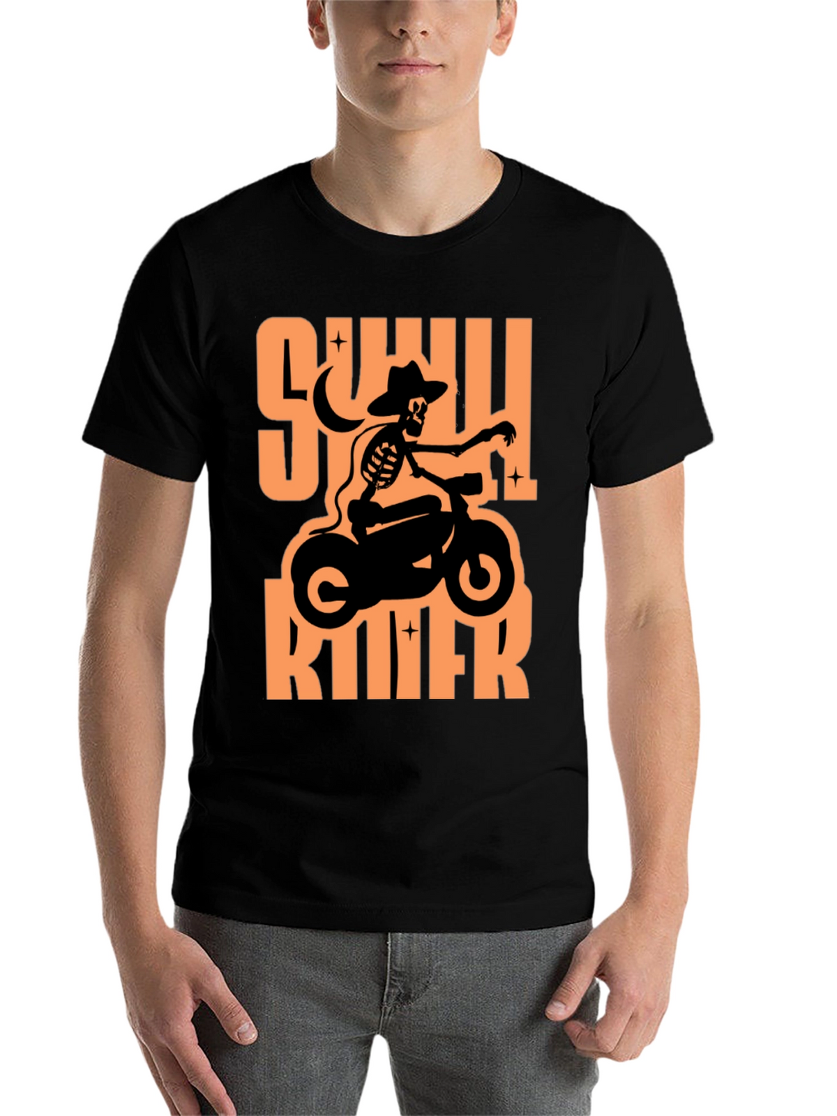 Skull Rider Graphic T-Shirt - Black