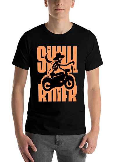 Skull Rider Graphic T-Shirt - Black