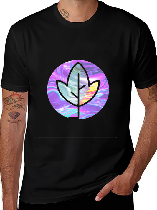 Leaf Graphic Black T-Shirt - Stylish & Unique Design