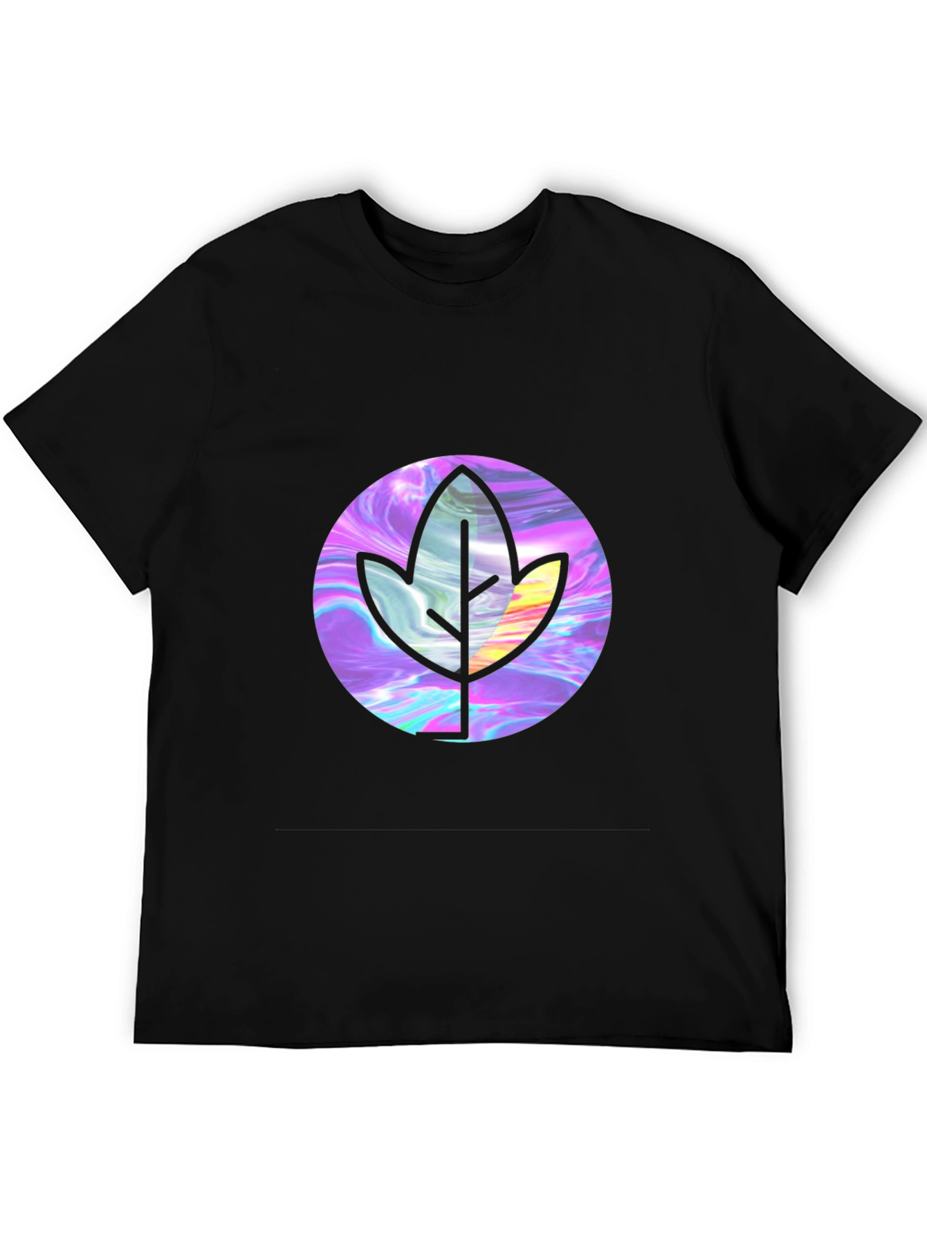Leaf Graphic Black T-Shirt - Stylish & Unique Design