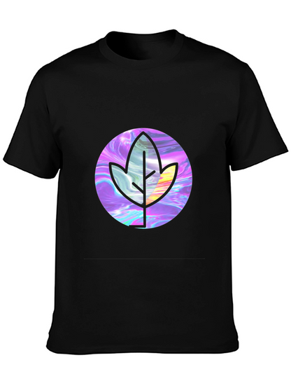 Leaf Graphic Black T-Shirt - Stylish & Unique Design