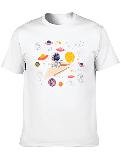 Astronaut Paper Plane T-Shirt - Space Adventure