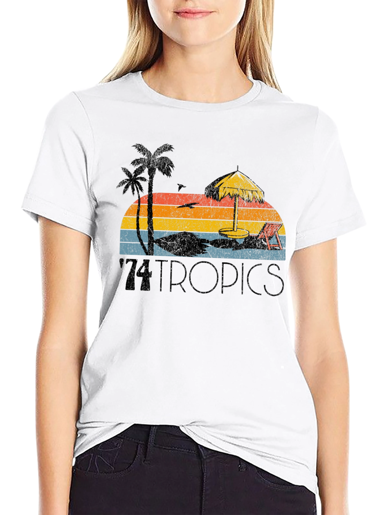 Retro 74 Tropics Beach Graphic Tee