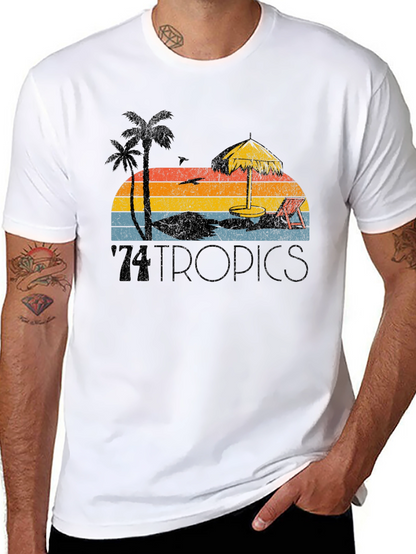 Retro 74 Tropics Beach Graphic Tee