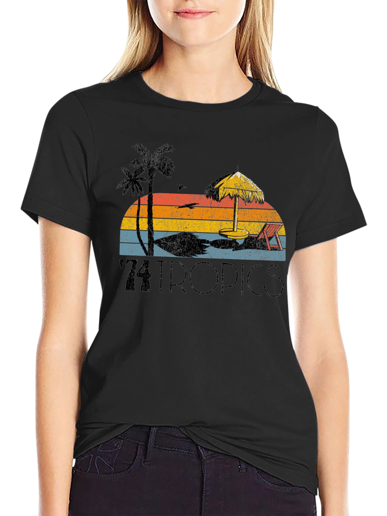 Retro 74 Tropics Beach Graphic Tee