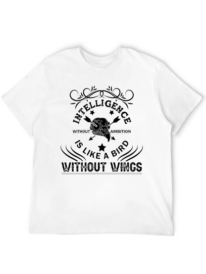Intelligence Bird Skull Graphic Tee - Mens Black T-Shirt