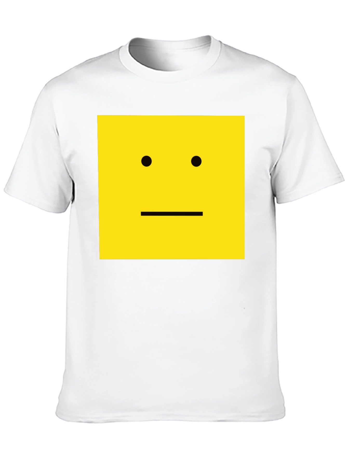Square Face Graphic T-Shirt - Black Cotton Tee