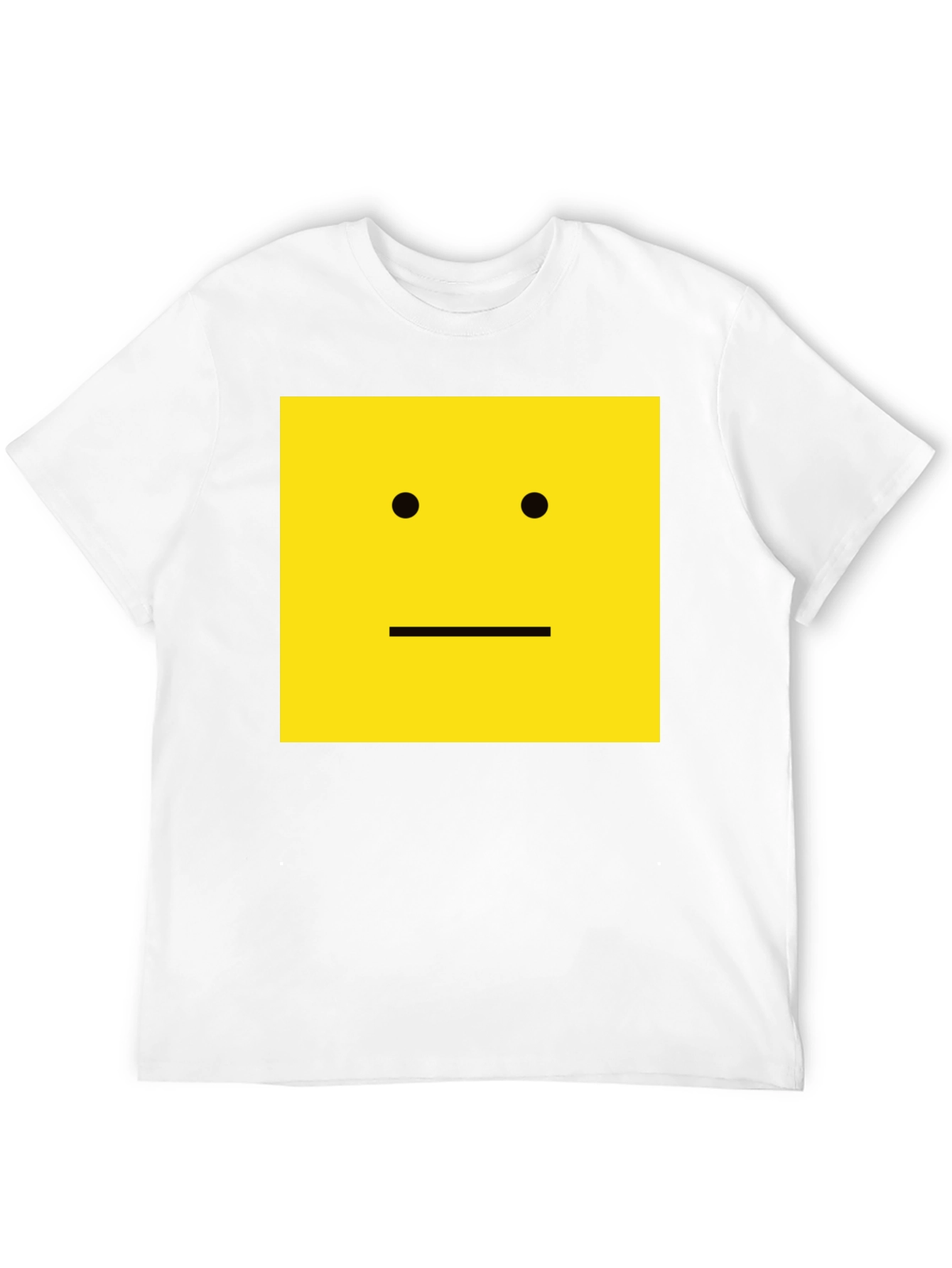 Square Face Graphic T-Shirt - Black Cotton Tee