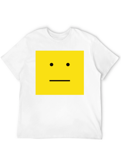 Square Face Graphic T-Shirt - Black Cotton Tee