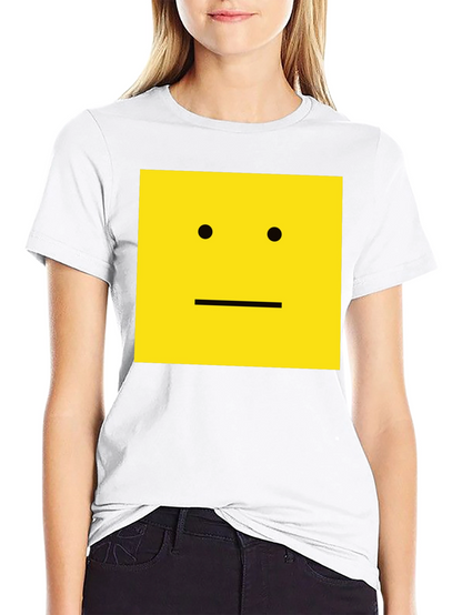 Square Face Graphic T-Shirt - Black Cotton Tee