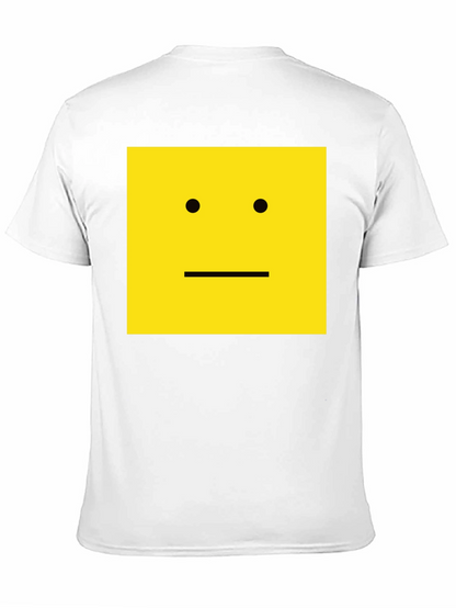 Square Face Graphic T-Shirt - Black Cotton Tee