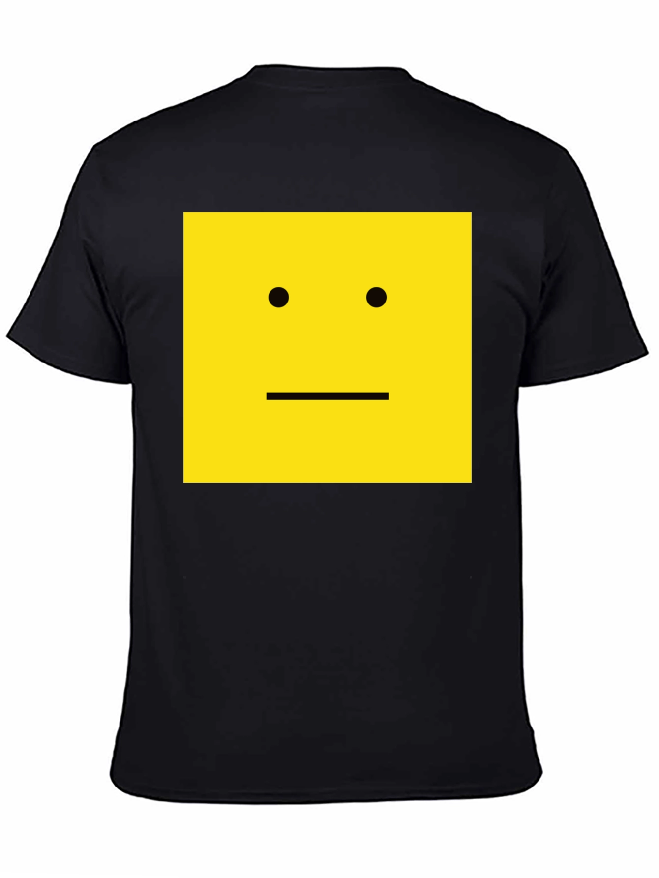 Square Face Graphic T-Shirt - Black Cotton Tee