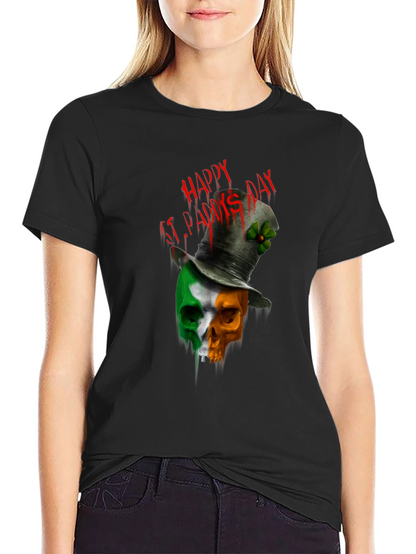 St. Patricks Day Skull T-Shirt