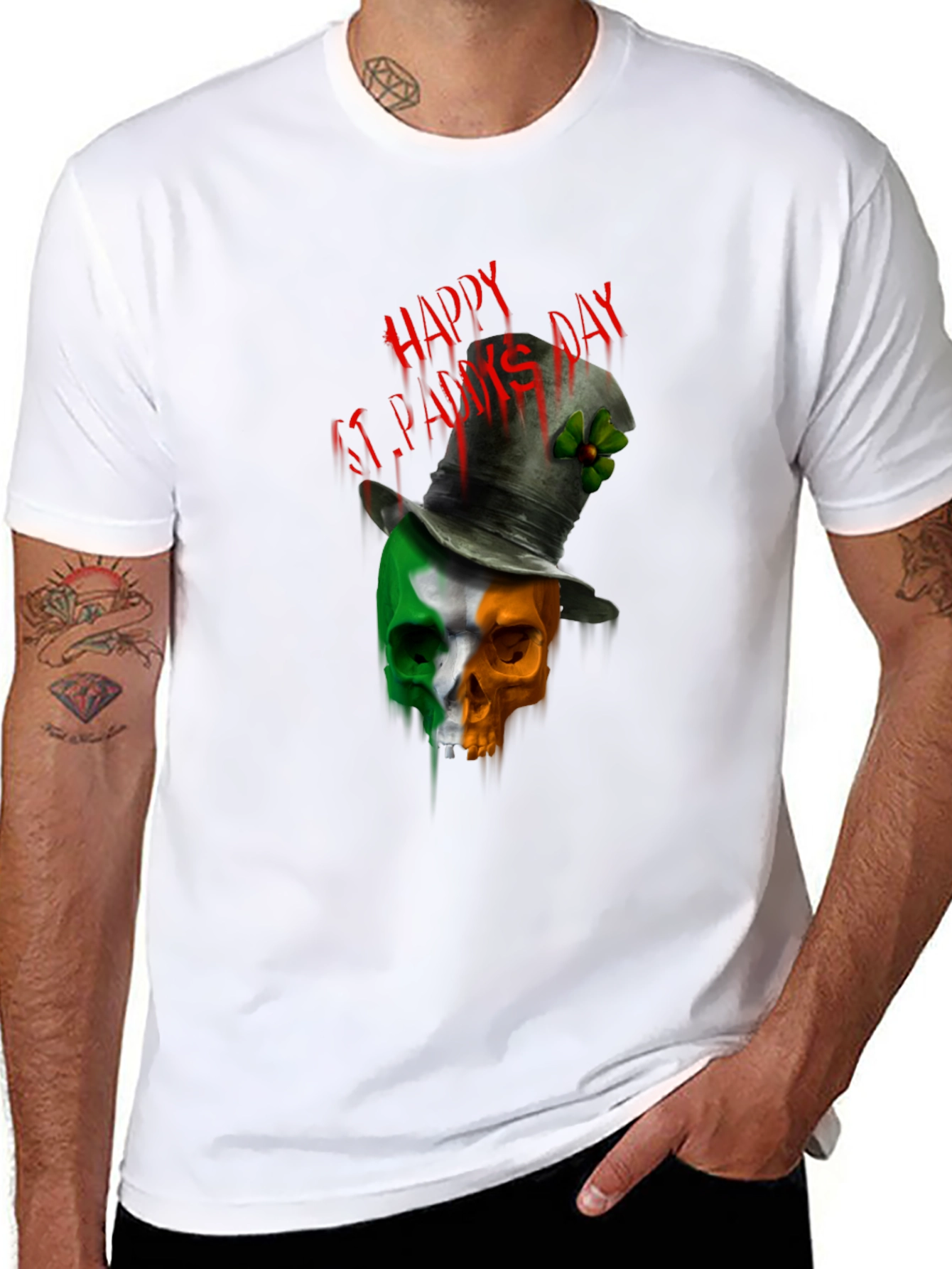 St. Patricks Day Skull T-Shirt