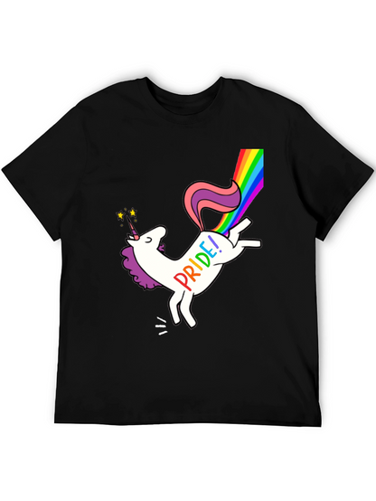 Pride Unicorn Graphic Tee - Black
