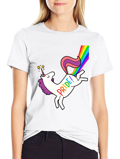 Pride Unicorn Graphic Tee - Black