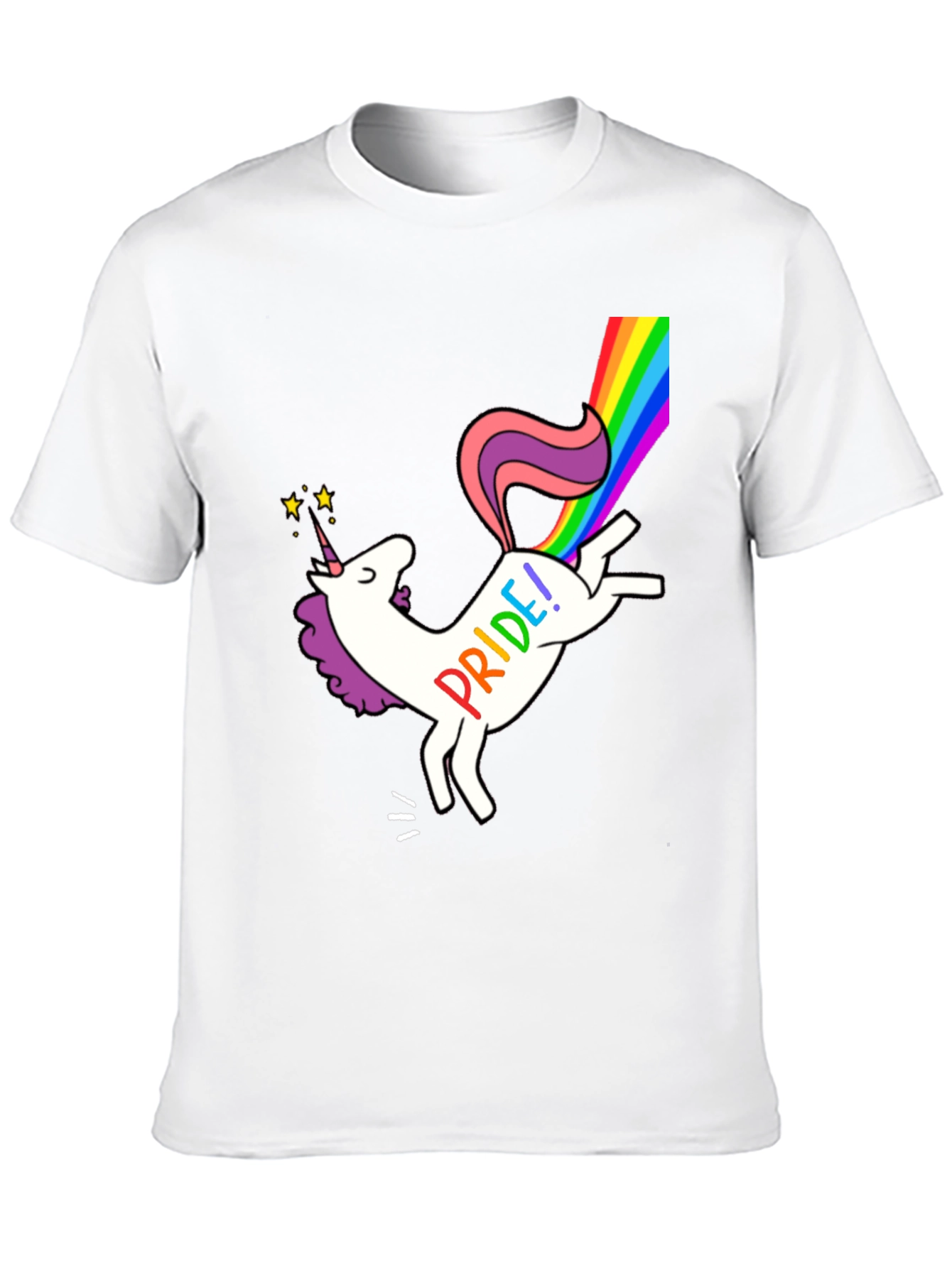 Pride Unicorn Graphic Tee - Black