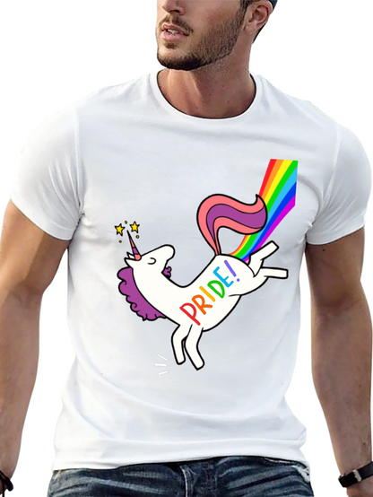 Pride Unicorn Graphic Tee - Black