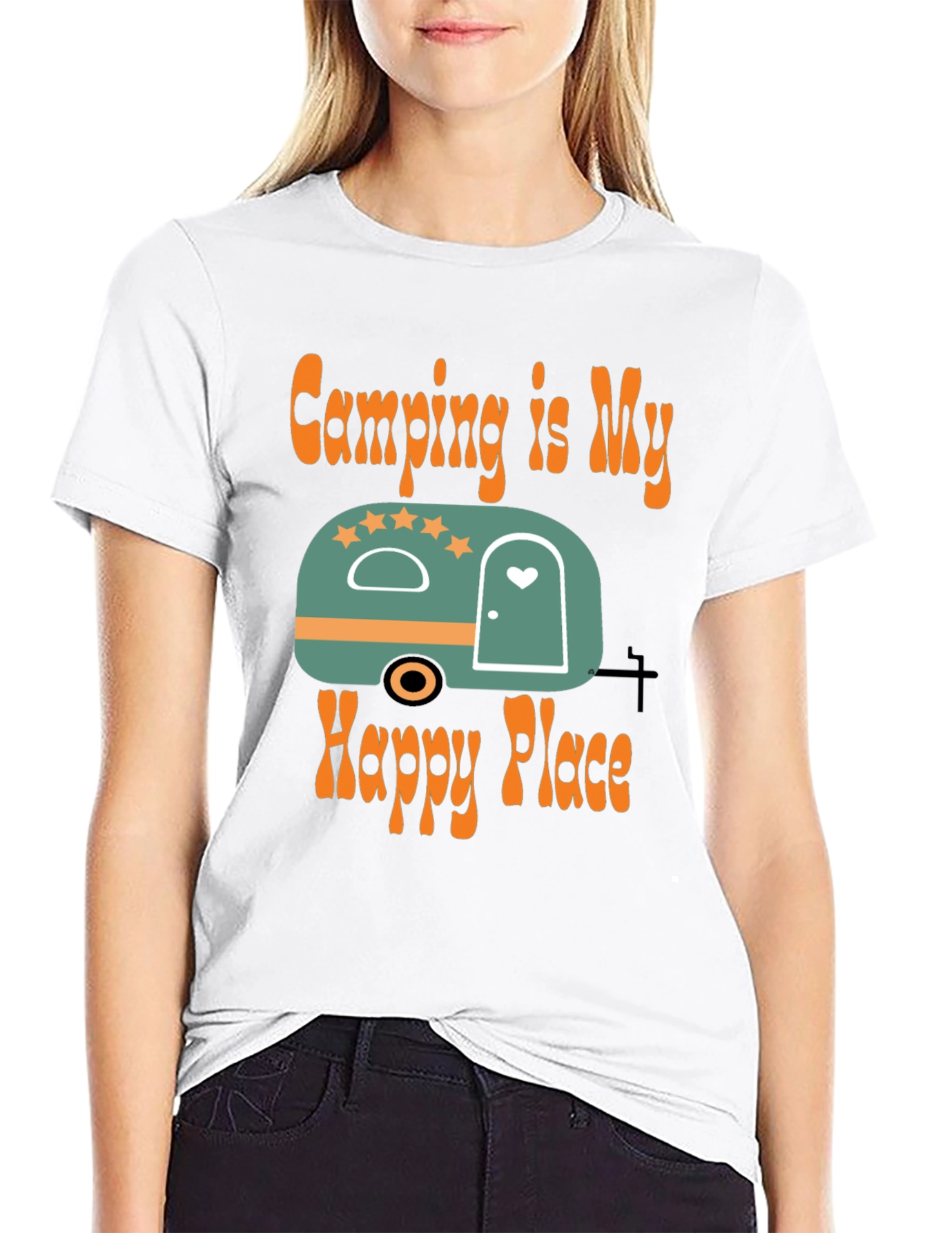 Camping Is My Happy Place Graphic Tee