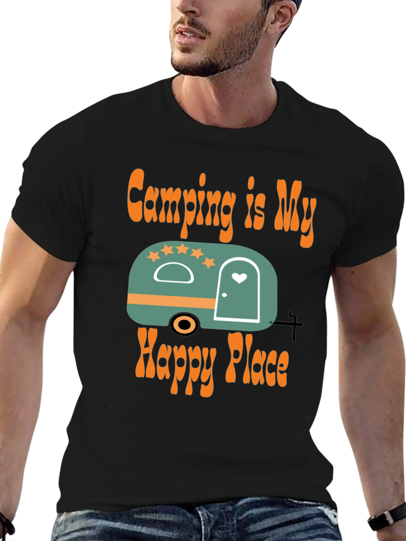 Camping Is My Happy Place Graphic Tee