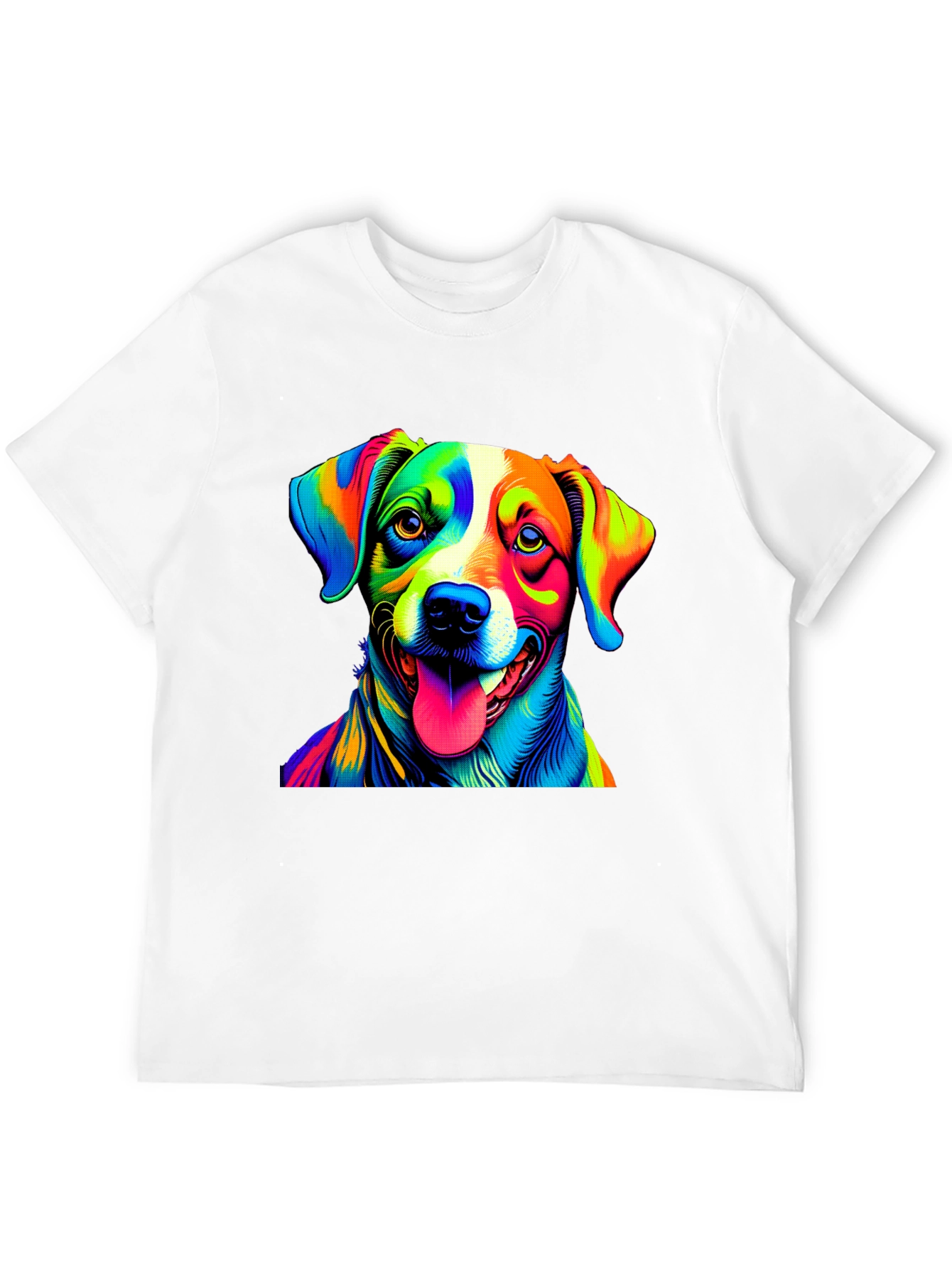 Dog Pop Art Graphic Tee - Mens Black T-Shirt