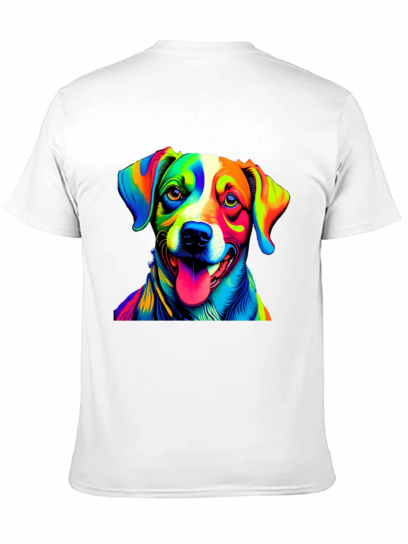 Dog Pop Art Graphic Tee - Mens Black T-Shirt
