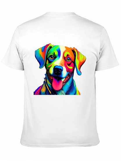 Dog Pop Art Graphic Tee - Mens Black T-Shirt