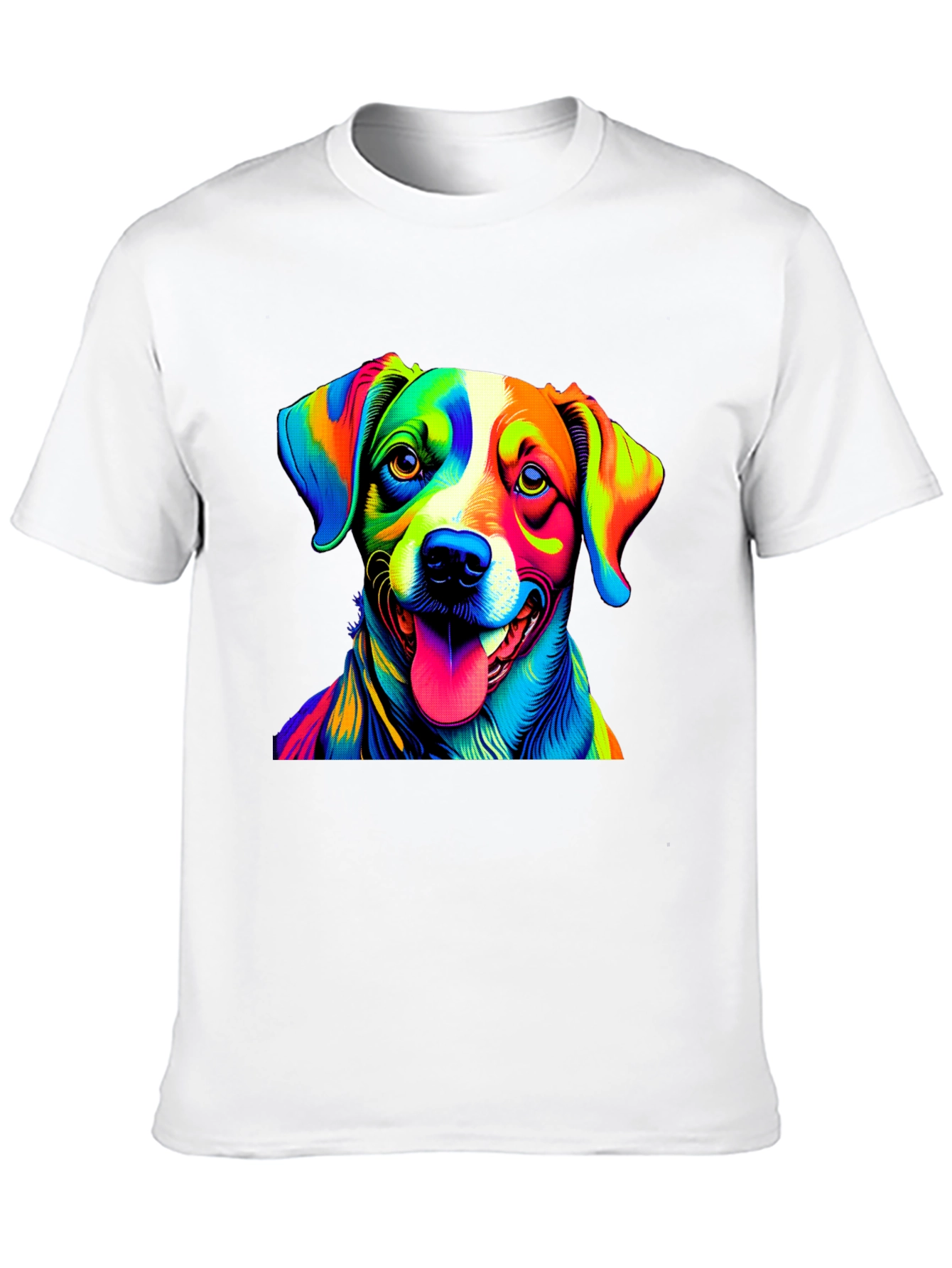 Dog Pop Art Graphic Tee - Mens Black T-Shirt