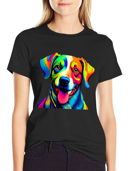 Dog Pop Art Graphic Tee - Mens Black T-Shirt