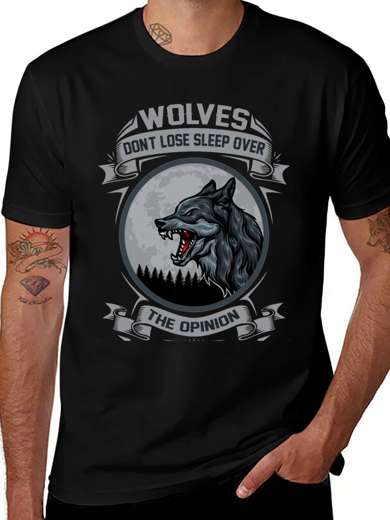 Wolves Dont Lose Sleep Over The Opinion T-Shirt