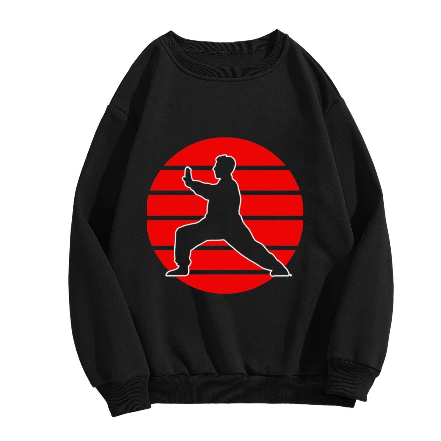Kung Fu Martial Arts Silhouette Graphic Crewneck