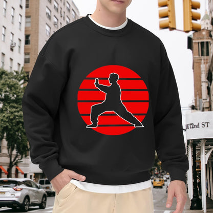 Kung Fu Martial Arts Silhouette Graphic Crewneck