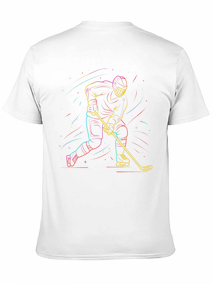 Neon Hockey Player T-Shirt - Black