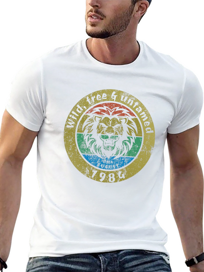 Wild Free & Untamed Lion Graphic Tee - 1984