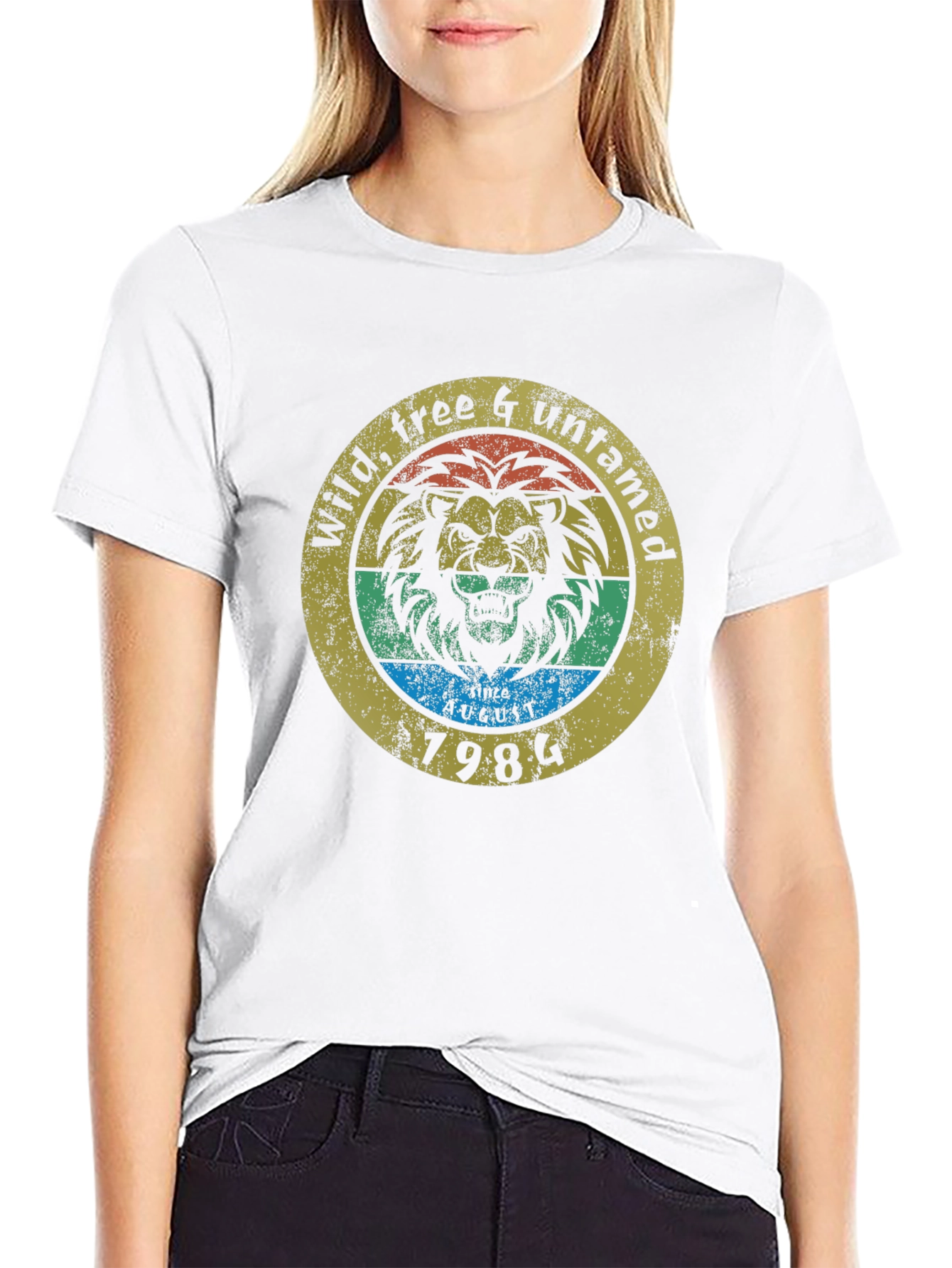 Wild Free & Untamed Lion Graphic Tee - 1984