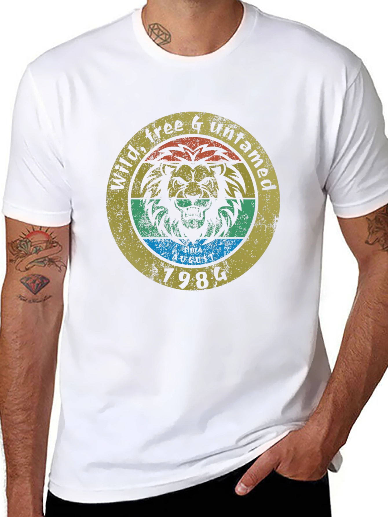 Wild Free & Untamed Lion Graphic Tee - 1984